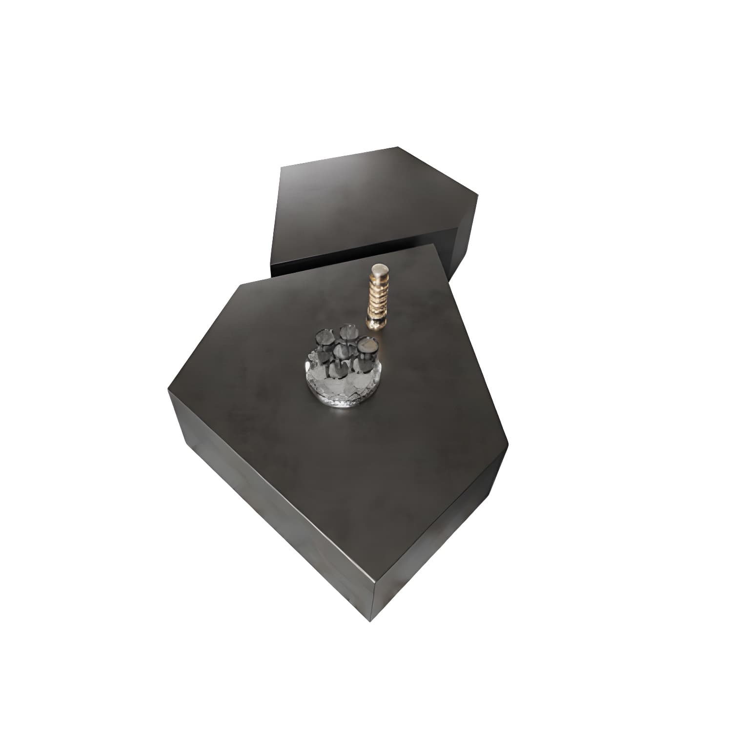Abstract Shape Base Design Stainless Steel Hussey/bronze Free Shape Coffee Table thumbnail 8