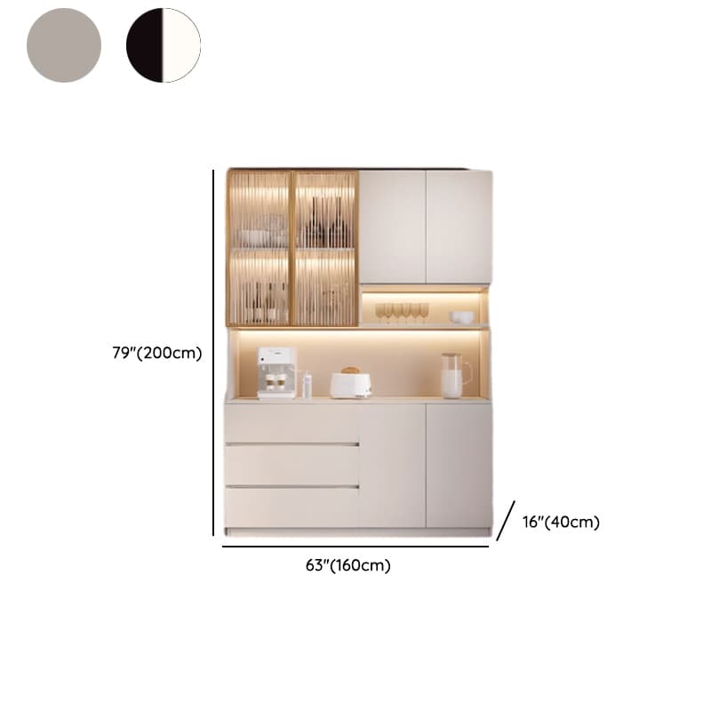 Trendy Sideboard with 3 Drawers, Cupboard, Wide/Standard/Narrow Sizes, 2/1 Shelves, Cabinets, and Glass-panel Door thumbnail 59