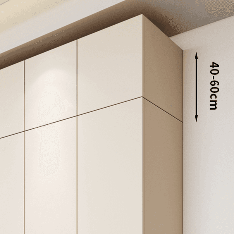 White Modish Wooden Independent Wardrobe Armoire with Soft Close Drawer, Soft Close Door, and Interior Shelves thumbnail 4