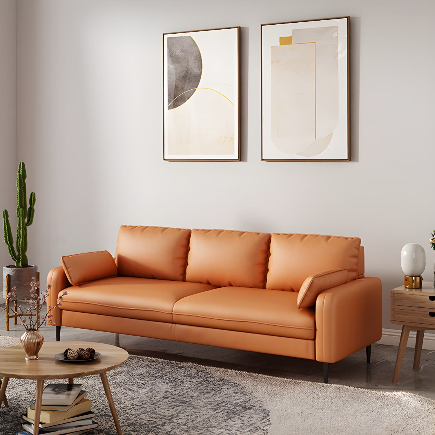 Modern Pillow Back Sofa with Storage Not Included for 35-40 Women thumbnail 17