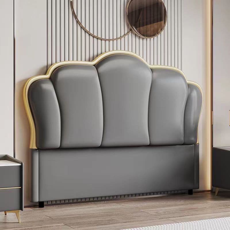 Modish Style Timber Panel Headboard for Queen/Full/Twin XL Bed with No Distressing, Sponge Upholstery Fill, Free-standing Standard Installation, and Standard Height thumbnail 1