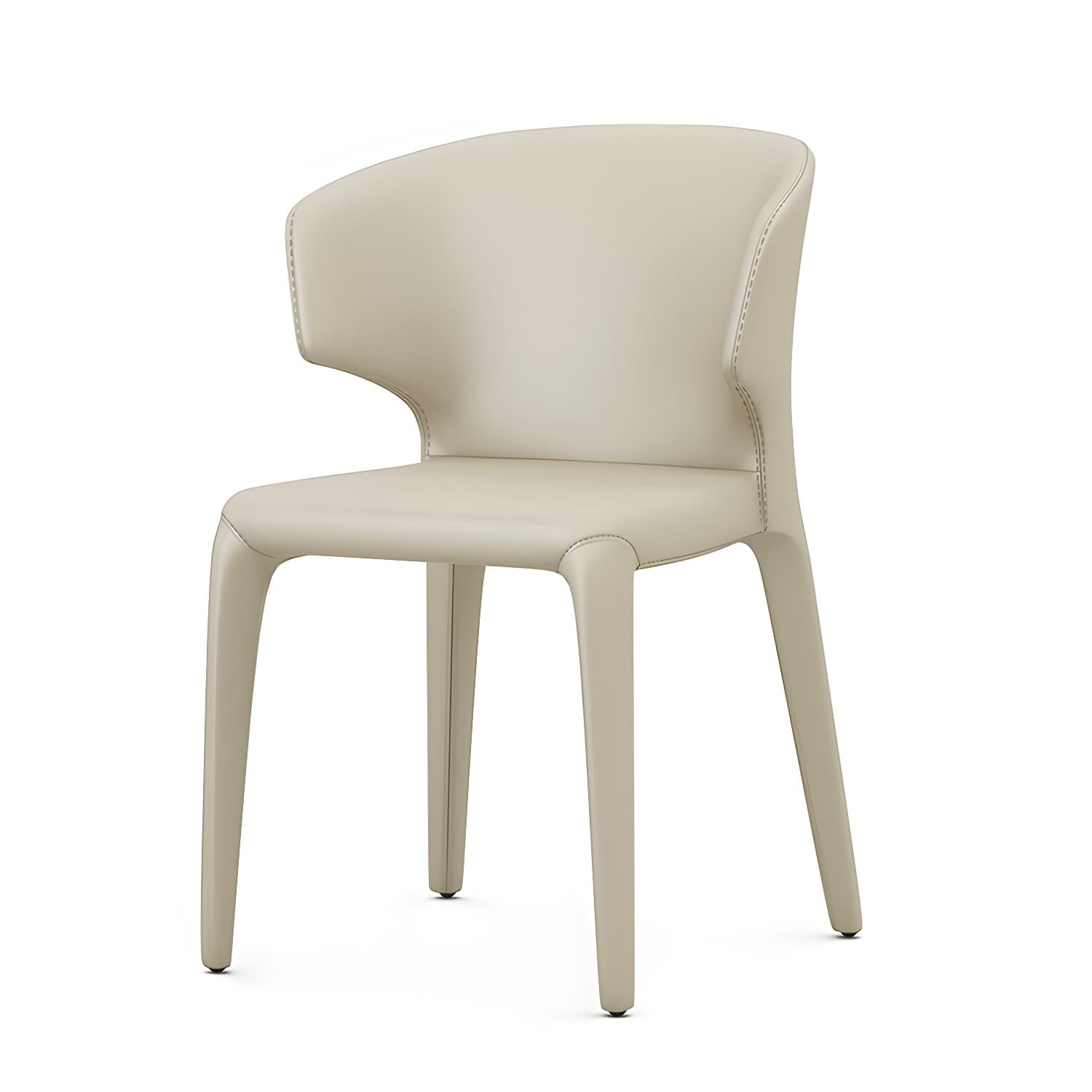 Designer Style Leather Arm Chair Wingback Matte Finish Single Dining Chair thumbnail 15