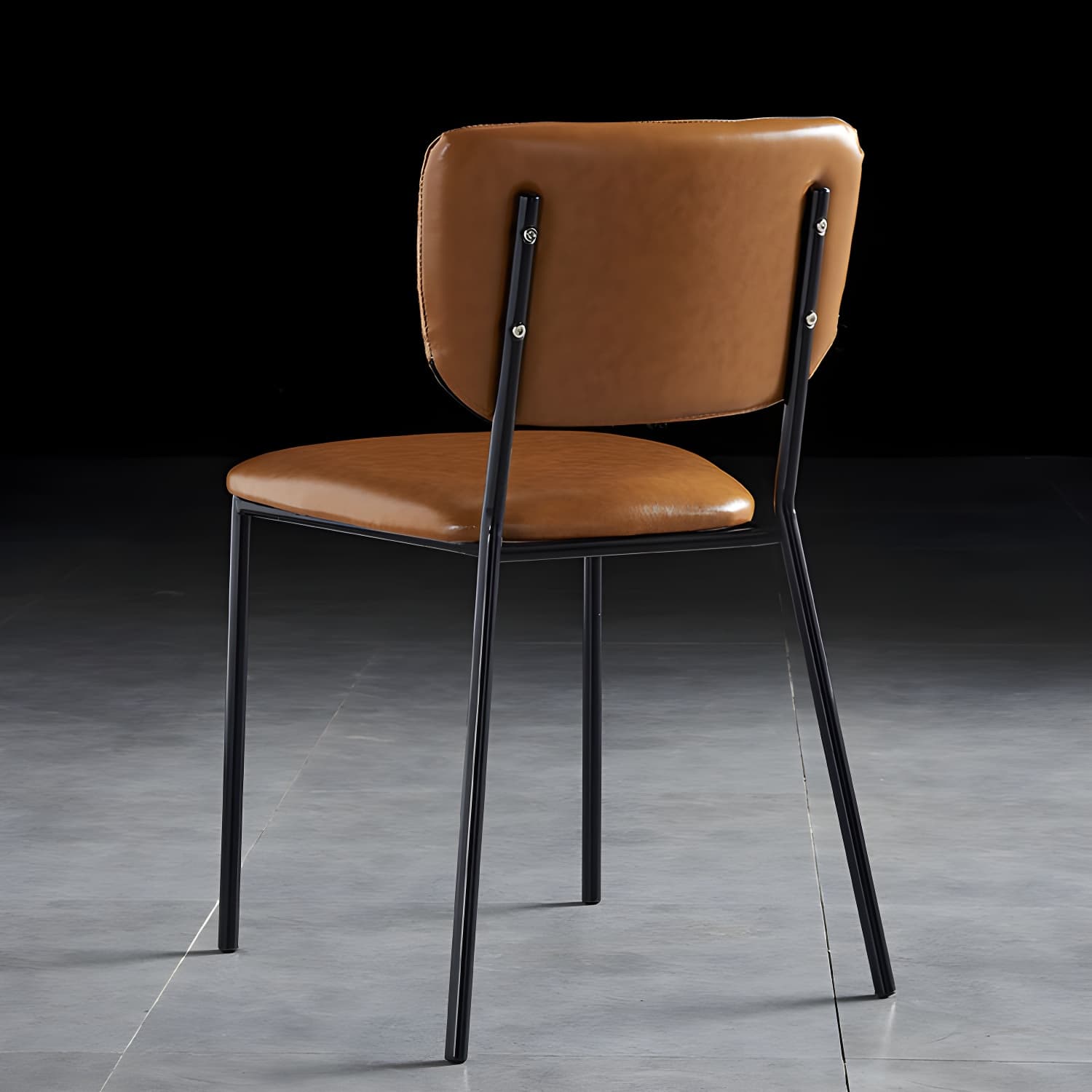 Nordic Style Dining Chairs Armless Open Back Stackable Chairs with Metal Legs thumbnail 16