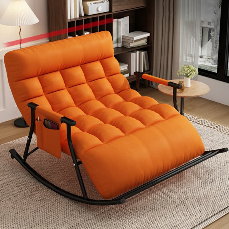 Stylish and Modern Upholstered Rocking Chair for Home Decor - Comfortable Seating with Track Arms thumbnail 7