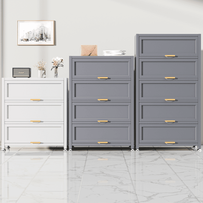 Casual Iron Desk Combo Dresser with Multiple Cabinets and Interior Shelves Options thumbnail 5