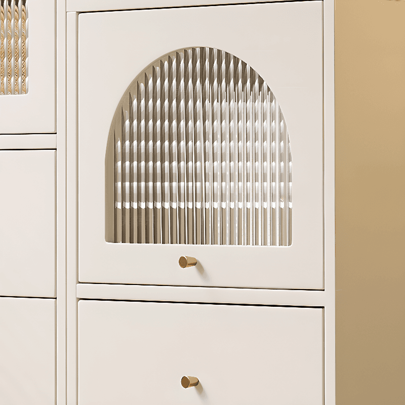 Chalk Contemporary Raw Wood Combo Dresser for Sleeping Quarters with 4 Drawers/3 Drawers Hutch Vertical thumbnail 5