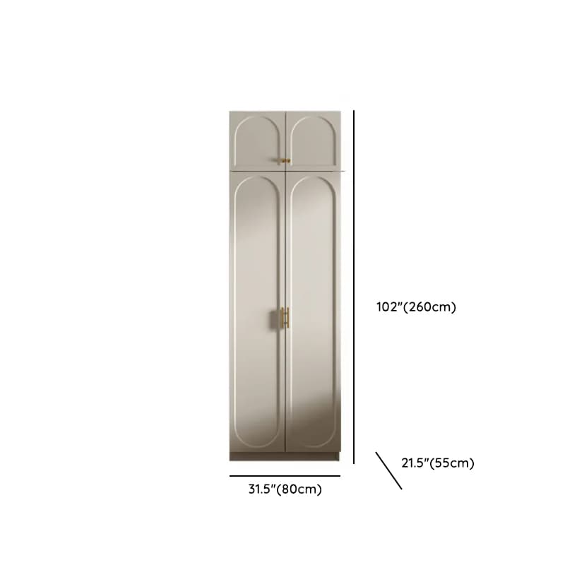 Chalk Simple Lumber Independent Wardrobe Closet with Soft Close Drawer, Interior Shelves, and Clothing Rod thumbnail 27