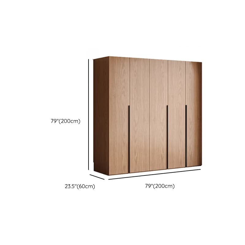 Cocoa Art Deco Self-supporting Cabinet Armoire with Soft Close Drawer, Interior Shelves, and Hanging Rod thumbnail 11
