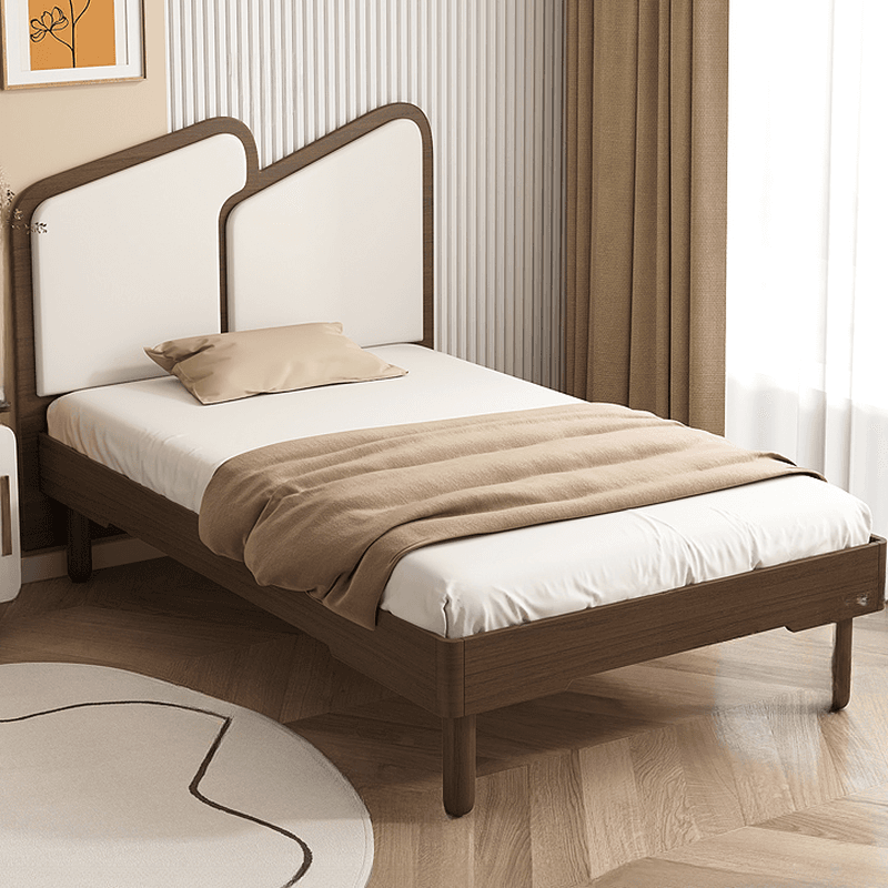 Contemporary Storage Included Panel Bed with Leg and Natural Wood Slat for Bedroom thumbnail 3