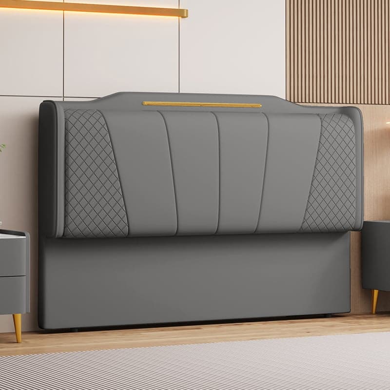 Casual Camelback Wood Panel With Legs & Sponge Cushion for Queen(60"W x 80"L)/Full(54"W x 75"L)/Twin(38"W x 75"L) Bed, Standard（36-55“） thumbnail 2