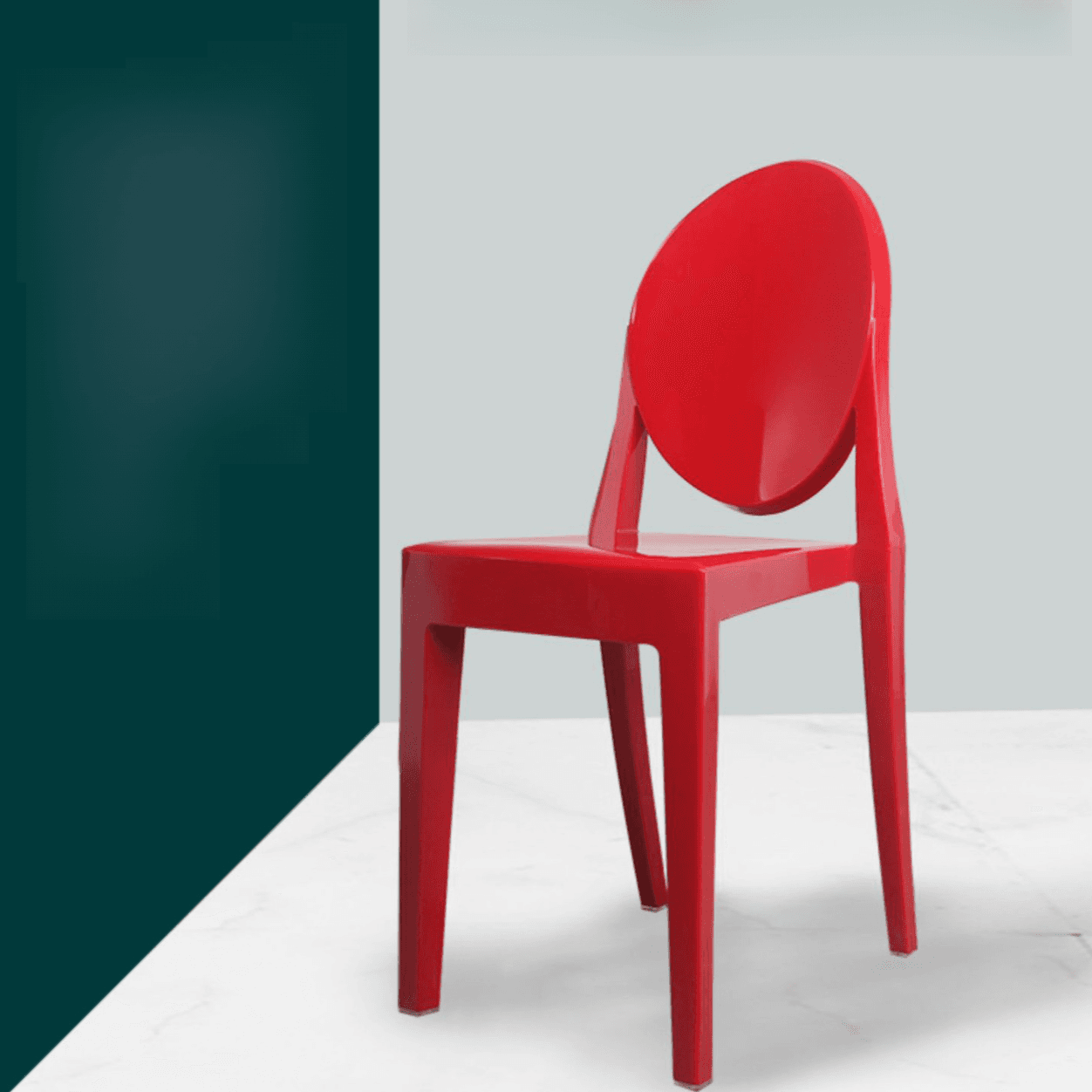 Firm Framed Armless Chair with Olive Green/Rose/Citrus Colored Legs thumbnail 24