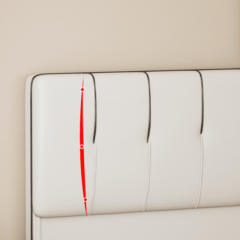 Modish No Distressing Button-tufted Panel Headboard in Rectangle Shape for King/Queen/Full Bed with Sponge Upholstery Fill and Standard Height thumbnail 7