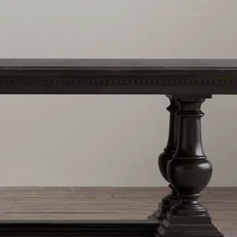 French Country Rectangle Wood Dining Table with Trestle Base, Full Assembly Needed thumbnail 10