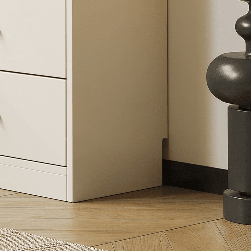 Chalk Contemporary Raw Wood Combo Dresser for Sleeping Quarters with 4 Drawers/3 Drawers Hutch Vertical thumbnail 7
