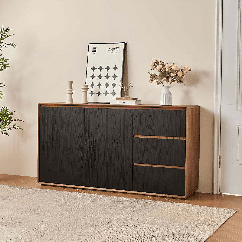 Simplistic Standard/Narrow Sideboard with 3 Drawers, 3 Shelves, Compartment, 2 Doors & Closet thumbnail 10
