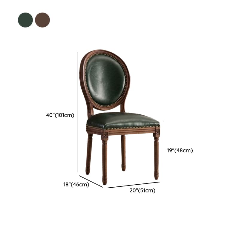 Traditional Antiqued Wood Sturdy Nailhead Trim King Louis Arm Chair/Armless Chair with Outlined and Foot Pads thumbnail 15