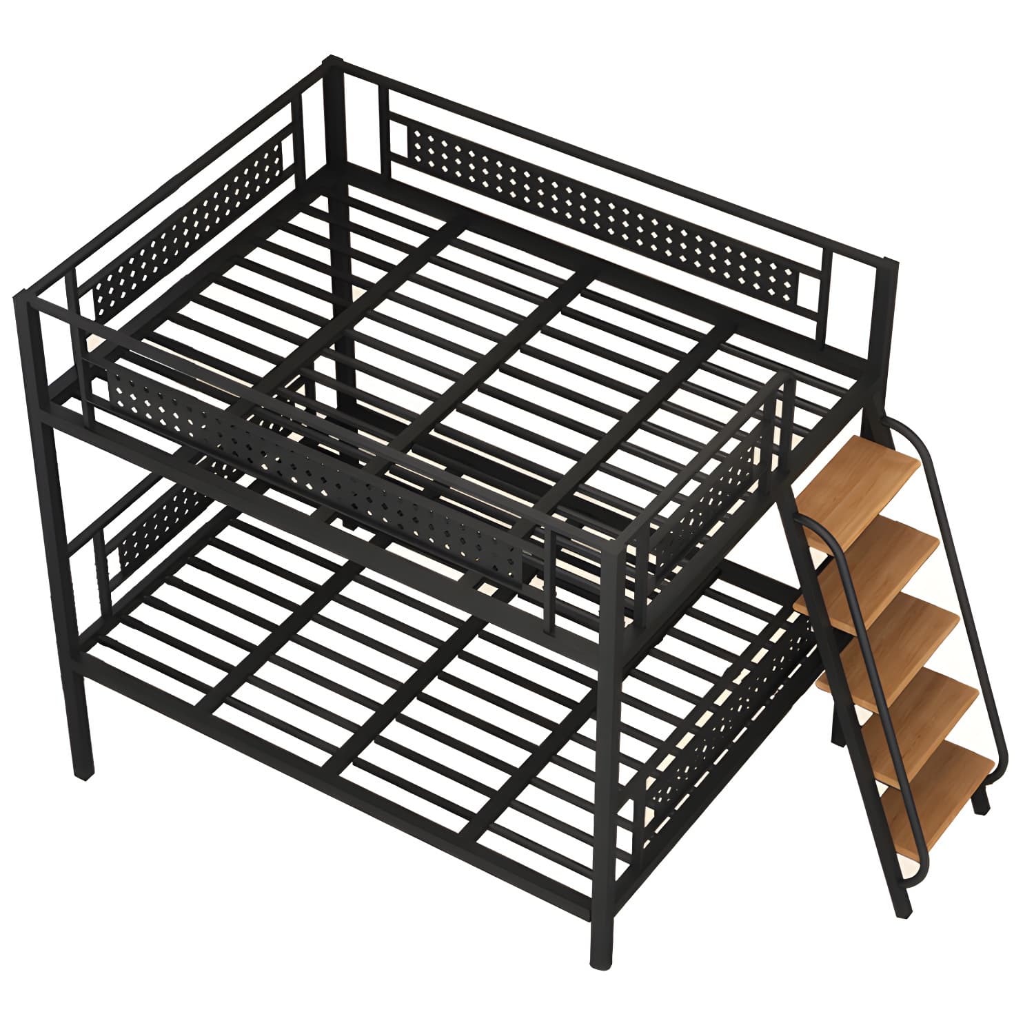 Simple and Chic Metal Frame Modern Bed with Headboard Included thumbnail 5