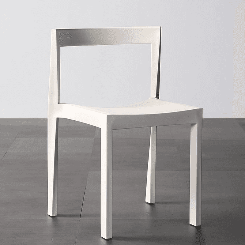 Simplistic Side Chair with Cerulean/Olive Green/Crimson Polymer Legs and Stackable Uncovered Back thumbnail 7