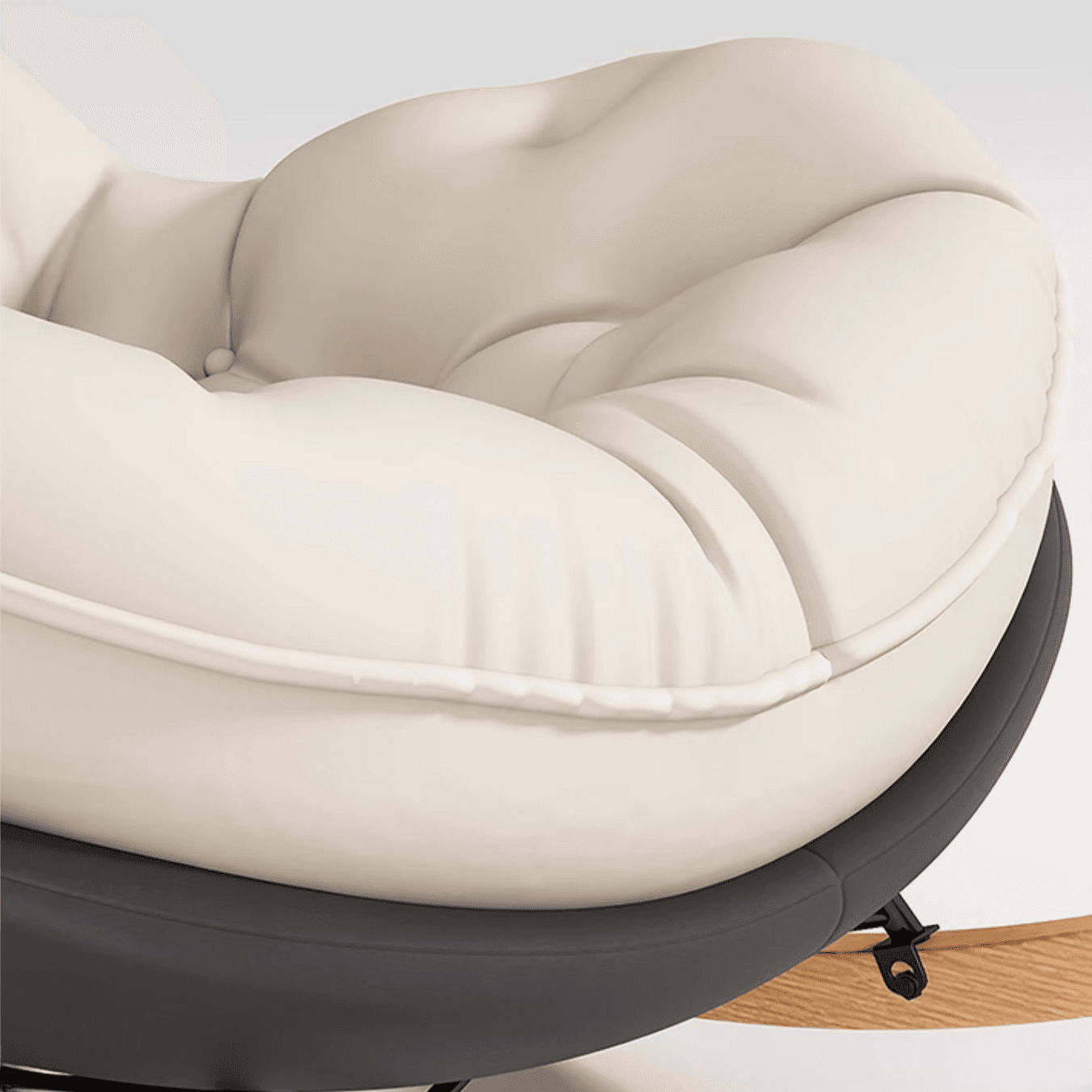 Art Deco Alloy Rocking Chair with Water Proof Upholstery and Flared Arm - image 10