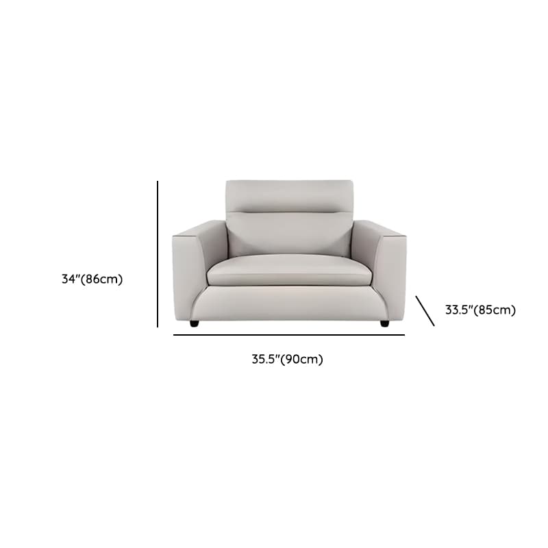 Durable Straight Scratch-proofed Sofa Couch with Pillow Back, Faux Leather, 2-piece Set, Horizontal Orientation, Square Arm thumbnail 14