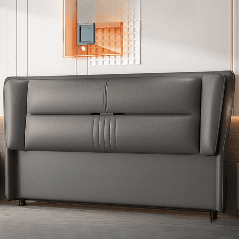 Trendy Panel Headboard in Natural Wood with No Distressing, Rectangle Shape for Twin XL/Full/Queen Bed, Featuring Sponge Upholstery and Standard Height thumbnail 2