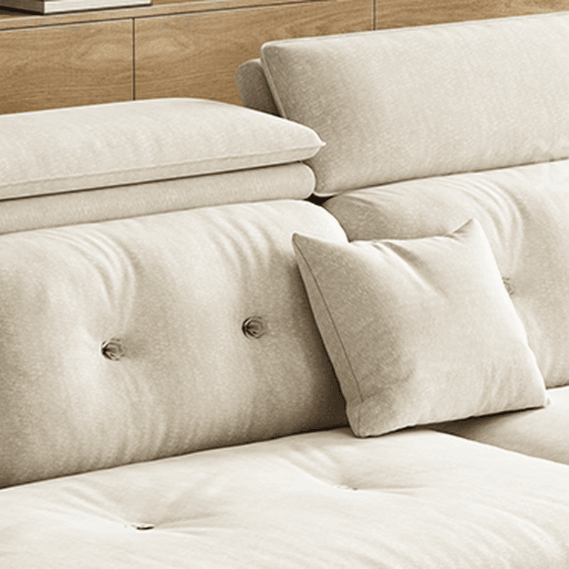 Straight White Sofa Recliner with Under-seat-storage and Stitch-tufted Design in Horizontal Orientation thumbnail 3