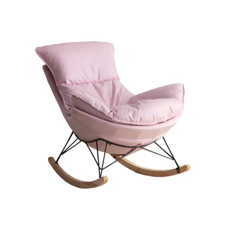 Modern Upholstered Rocking Chair Set with Slipcover and Ottoman thumbnail 13