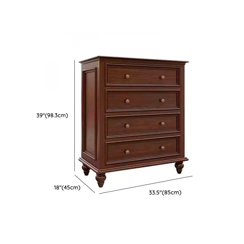 Cocoa Retro Ash Wood Double Dresser/Lingerie Chest/Bachelor Chest with 9/7/8 Drawers in Horizontal/Vertical Orientation thumbnail 17