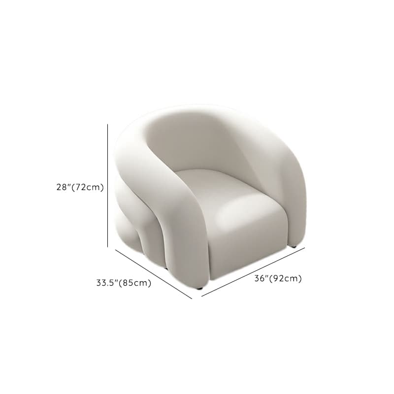 Bowed/Straight Right/Horizontal Chalk Corner Sectional/Sofa Couch for 6/5 Person/1 Person with Concealed Support Living Space thumbnail 19