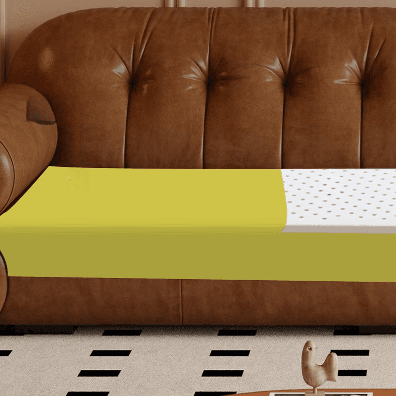 Tear Resistant Standard Sofa with Pu/Flannel Upholstery in White/Sage/Light Brown thumbnail 13
