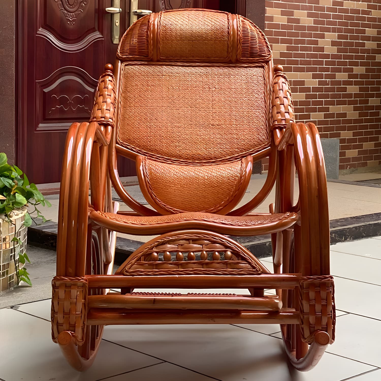 Traditional Recliner Chair Rattan/Wicker Recliner Chair for Living Room - image 13
