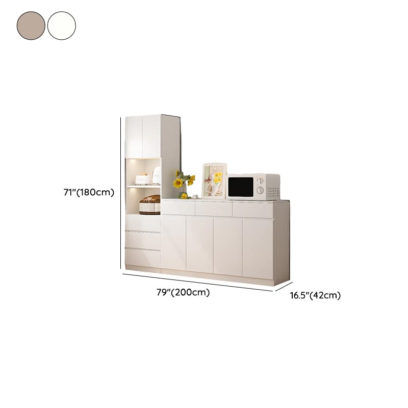Simple Sideboard with Multiple Drawers, Closet Cabinet, Standard and Narrow Sizes, 1 or 2 Shelves, Wood Countertop, 2 to 5 Doors thumbnail 19