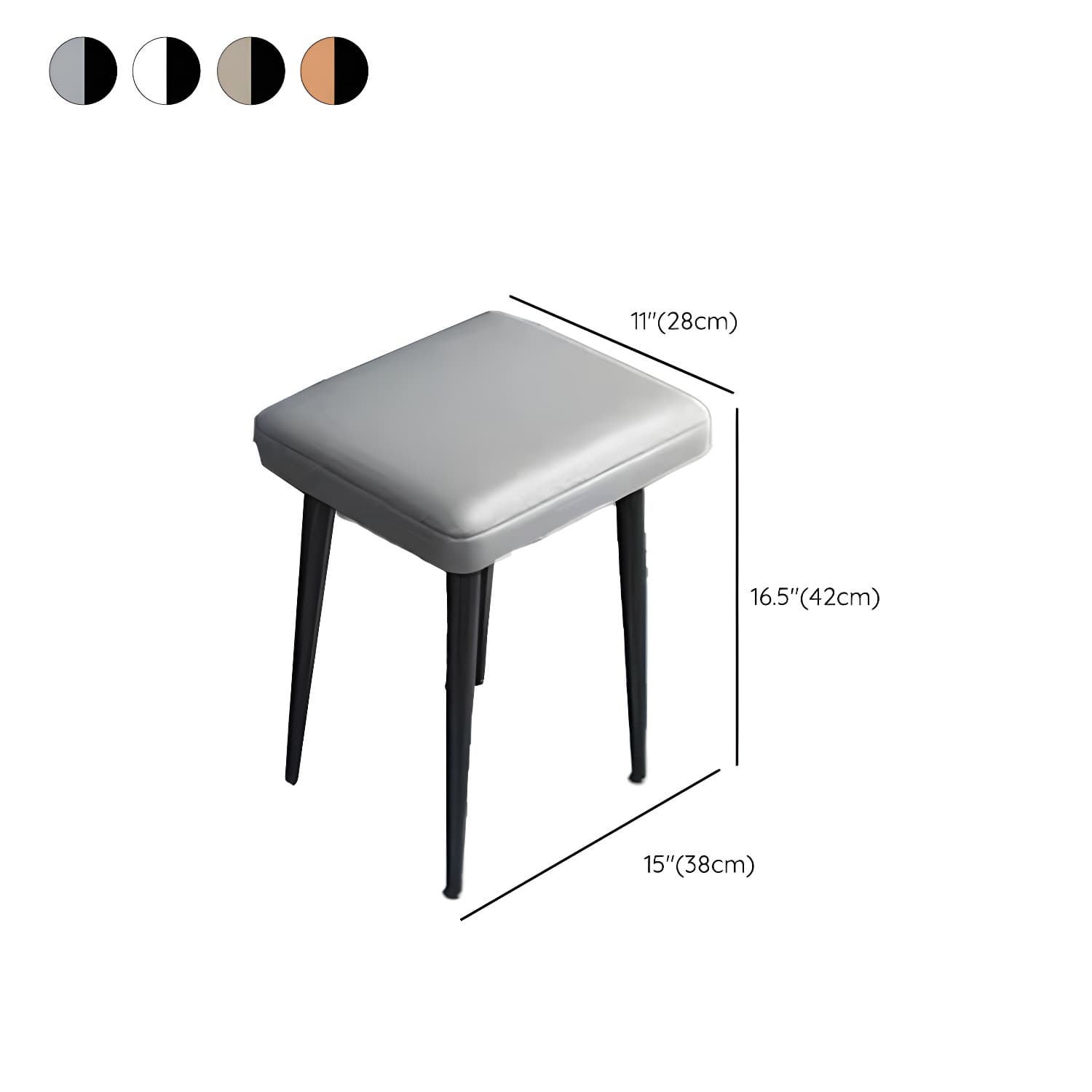 Contemporary Make-up Vanity with Stone Top and Metal Legs for Bedroom thumbnail 14