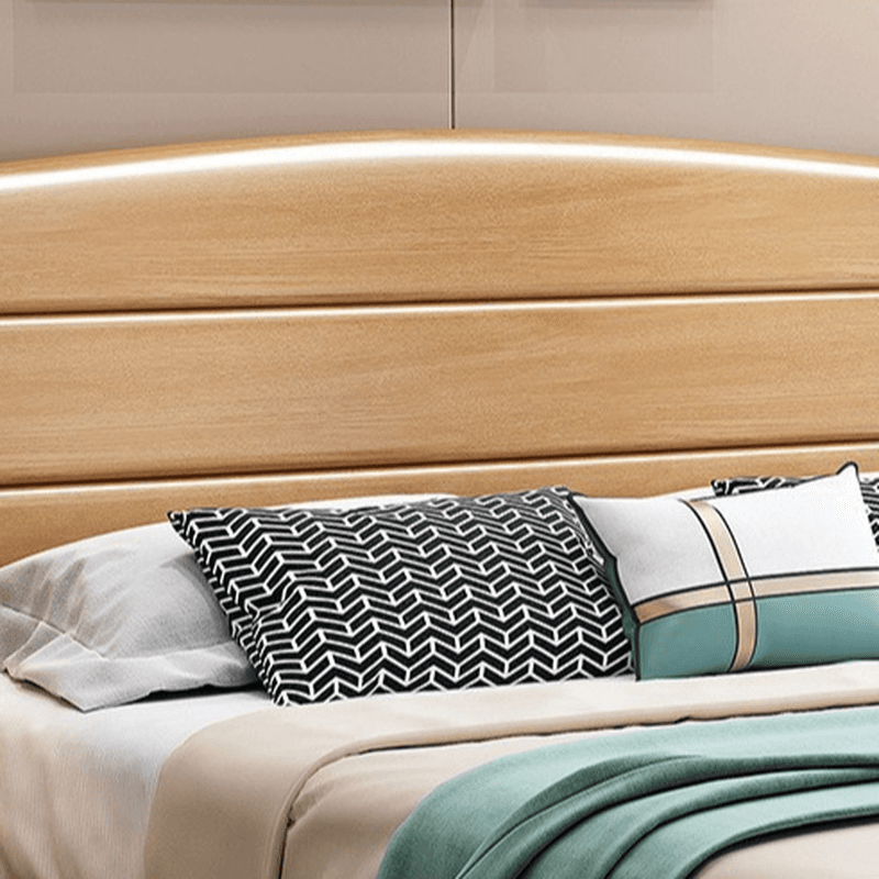 Natural Finish Solid Color Lumber Storage Bed/Pallet Bed Frame with 2 Storage Boxes, Bedroom thumbnail 5