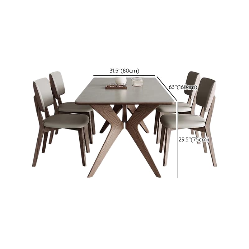 Slate Stone Dining Table Set for 6 People in Dove Grey thumbnail 16
