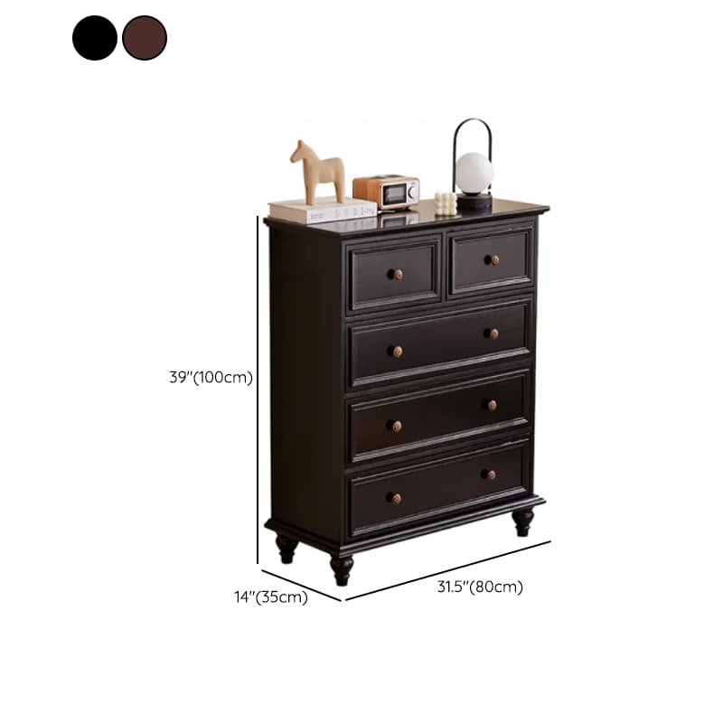 Casual Natural Wood Console Dresser/Semainier with 5/7/9 Drawers in Horizontal/Vertical Orientation thumbnail 14