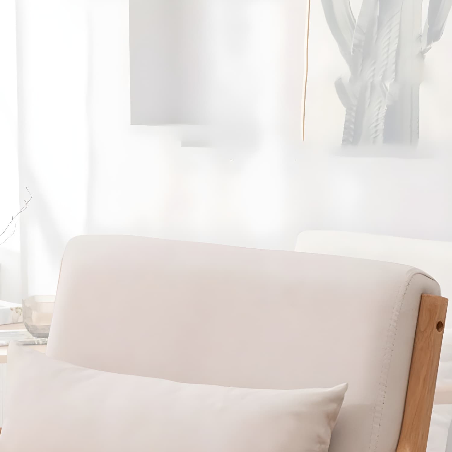 Mid-Century Modern Rocking Accent Chair with Solid Wood Frame and a Pillow thumbnail 14