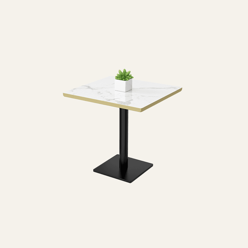 Minimalist/Luxurious Dining Table with Slate Stone Top, Fixed Table, Seats 4/2 thumbnail 1