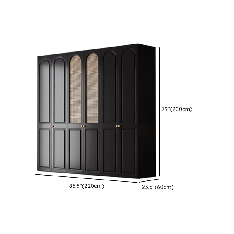 Modish Wood Independent Wardrobe Armoire with Compartments, Soft Close Door, and Interior Shelves - image 15