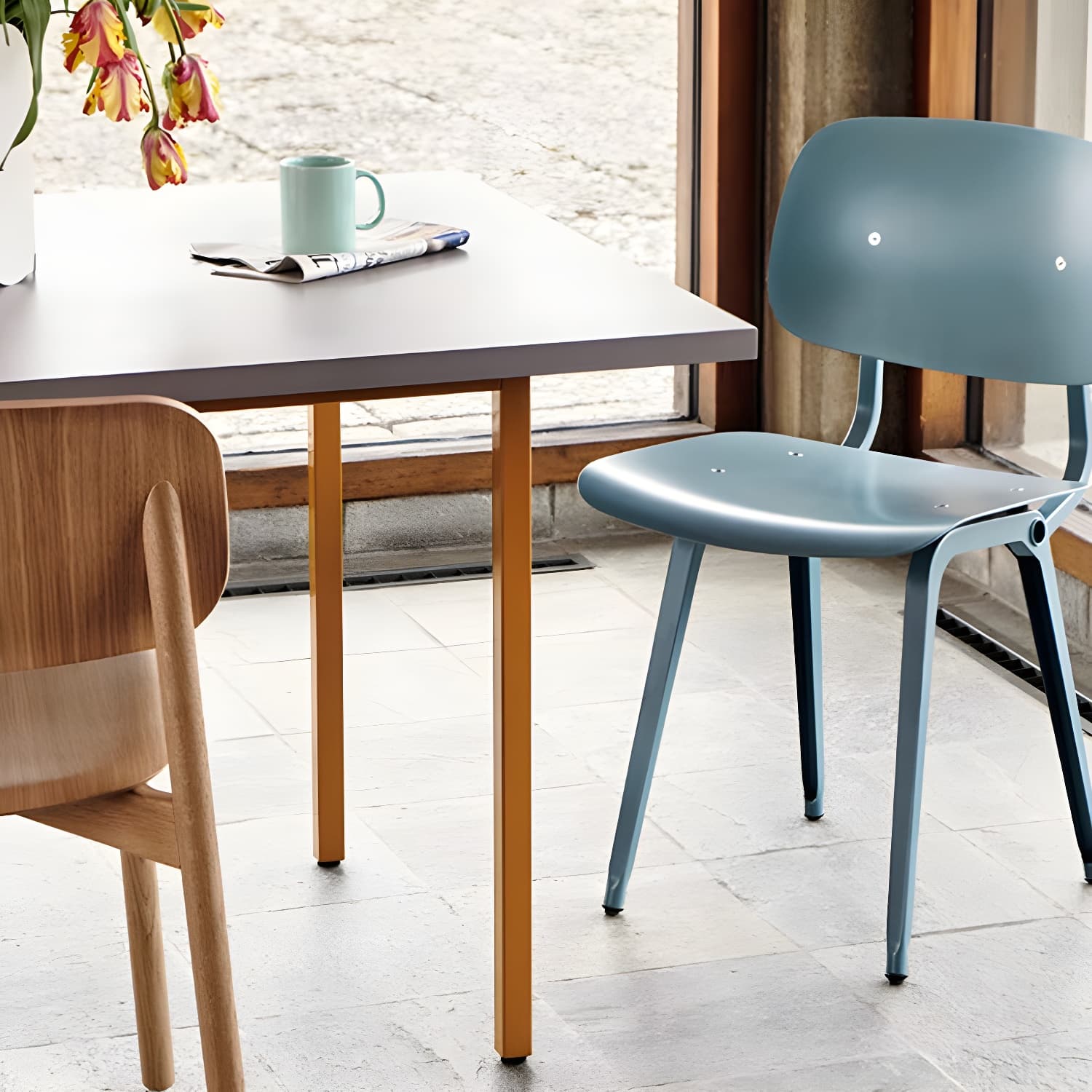 Scandinavian Wooden Rectangular Dining Table with Standard Height Legs thumbnail 8