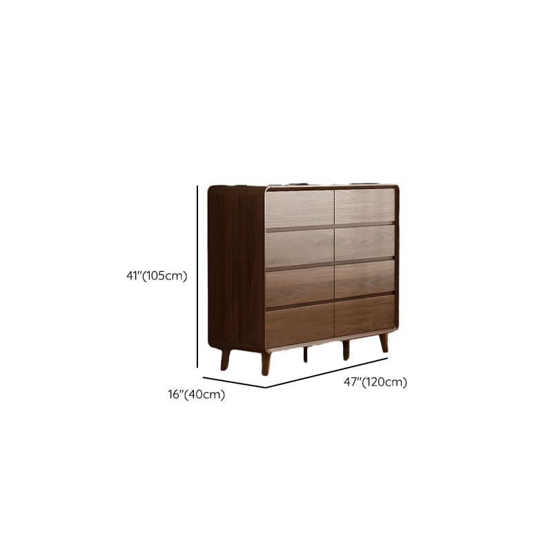 Cocoa Retro Rubberwood Semainier for Sleeping Quarters with 6 Drawers Horizontal thumbnail 8