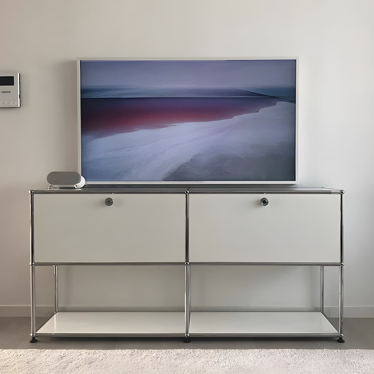 Modern Storage Sideboard Metal Sideboard with Drawer for Home thumbnail 3