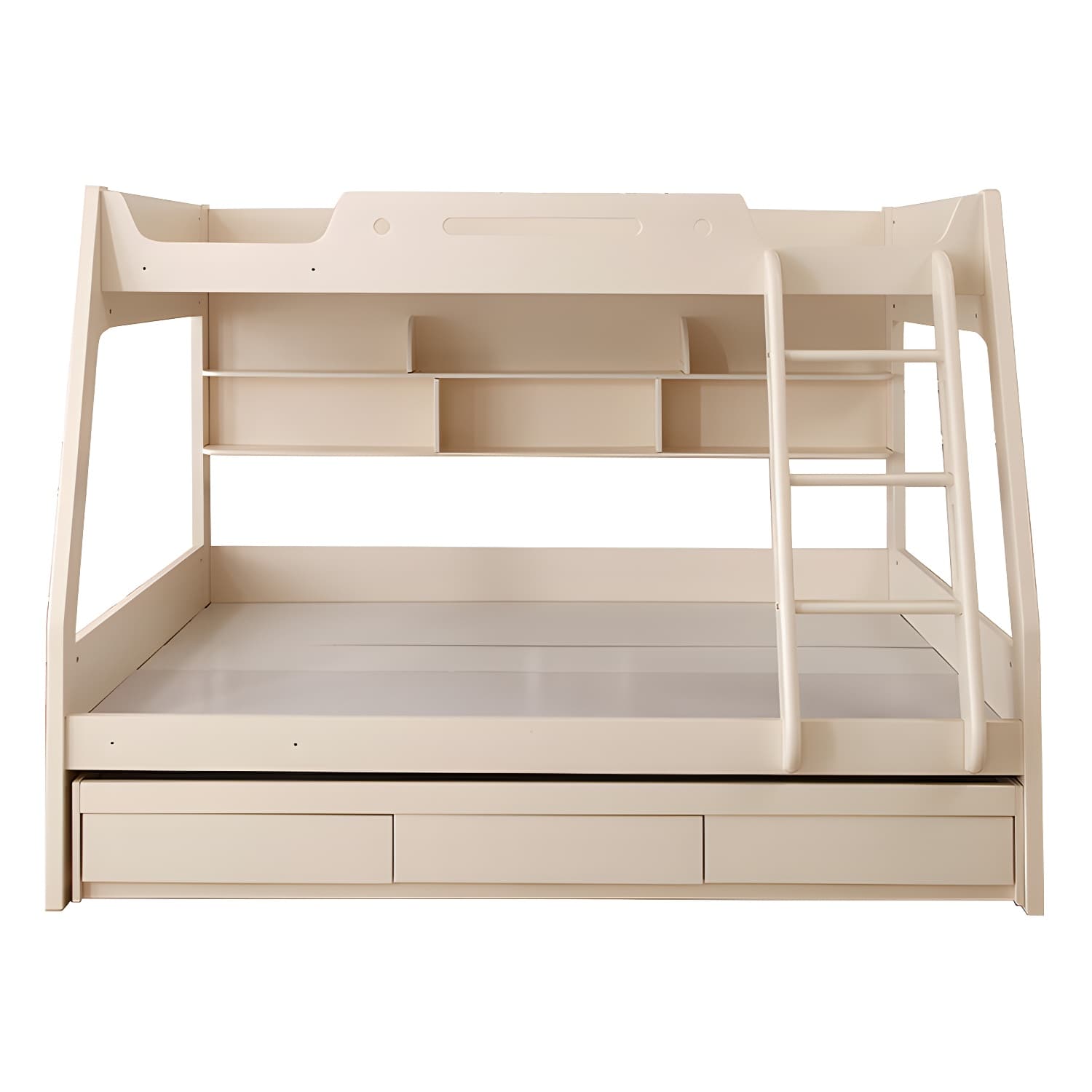 Solid Color Wood Bunk Bed Modern No Distressing Mattress Included Bunk Bed thumbnail 10