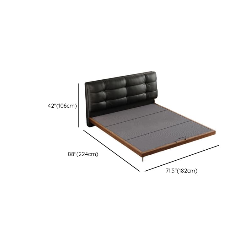 Solid Color Platform Bed with Natural Wood Frame and Button-tufted Design for Living Room thumbnail 16
