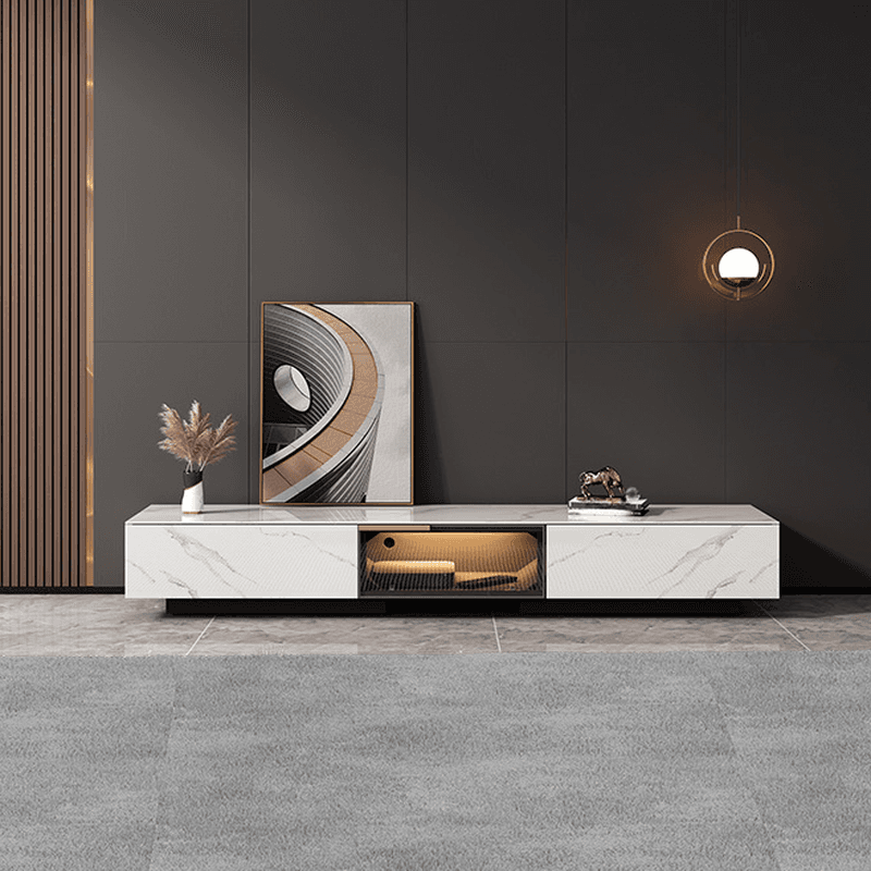 Rectangular TV Stand for Drawing Room with Light and Door thumbnail 2