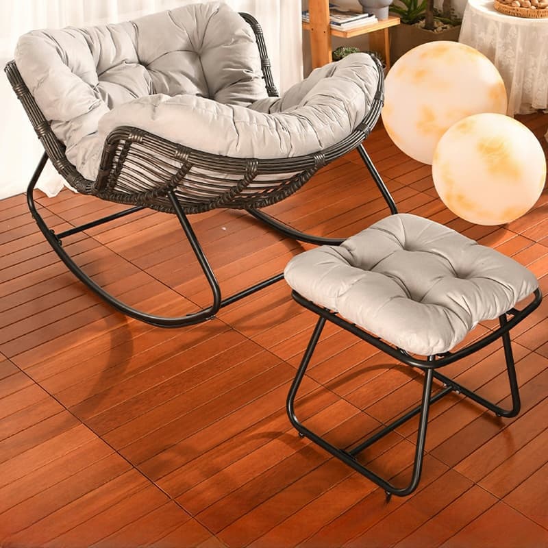 Ergonomic and Stationary Cotton Nursery Recliner with Back thumbnail 10