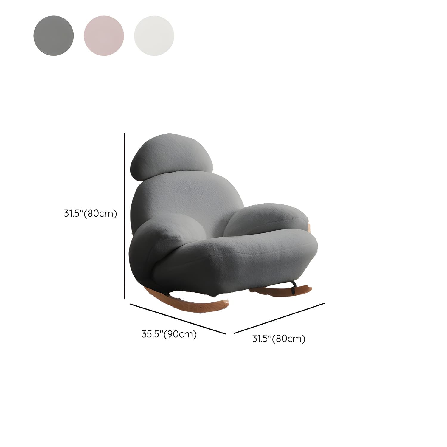 Spindle Living Room Contemporary Reclining Upholstered Rocking Accent Chair thumbnail 27