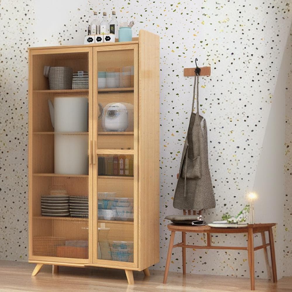 Scandinavian Style Narrow Wood Cabinet 40 cm Buffet & Sideboard Without Drawers Server thumbnail 5
