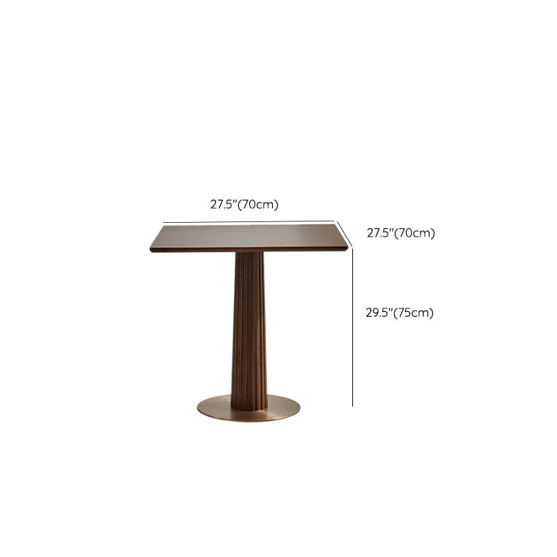 Traditional Brown Wood Dining Table with Wooden Top and Oak Pedestal Base thumbnail 14