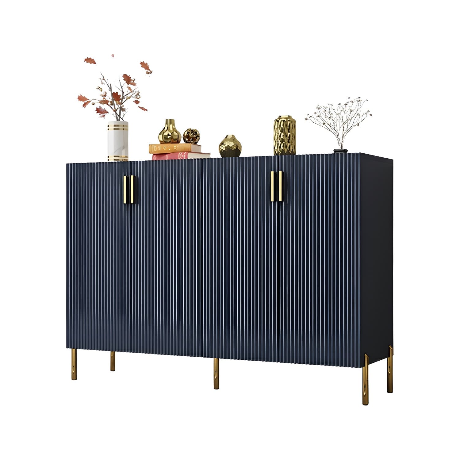Glam Living Room Wooden Sideboard with Doors and Storage Shelves thumbnail 11
